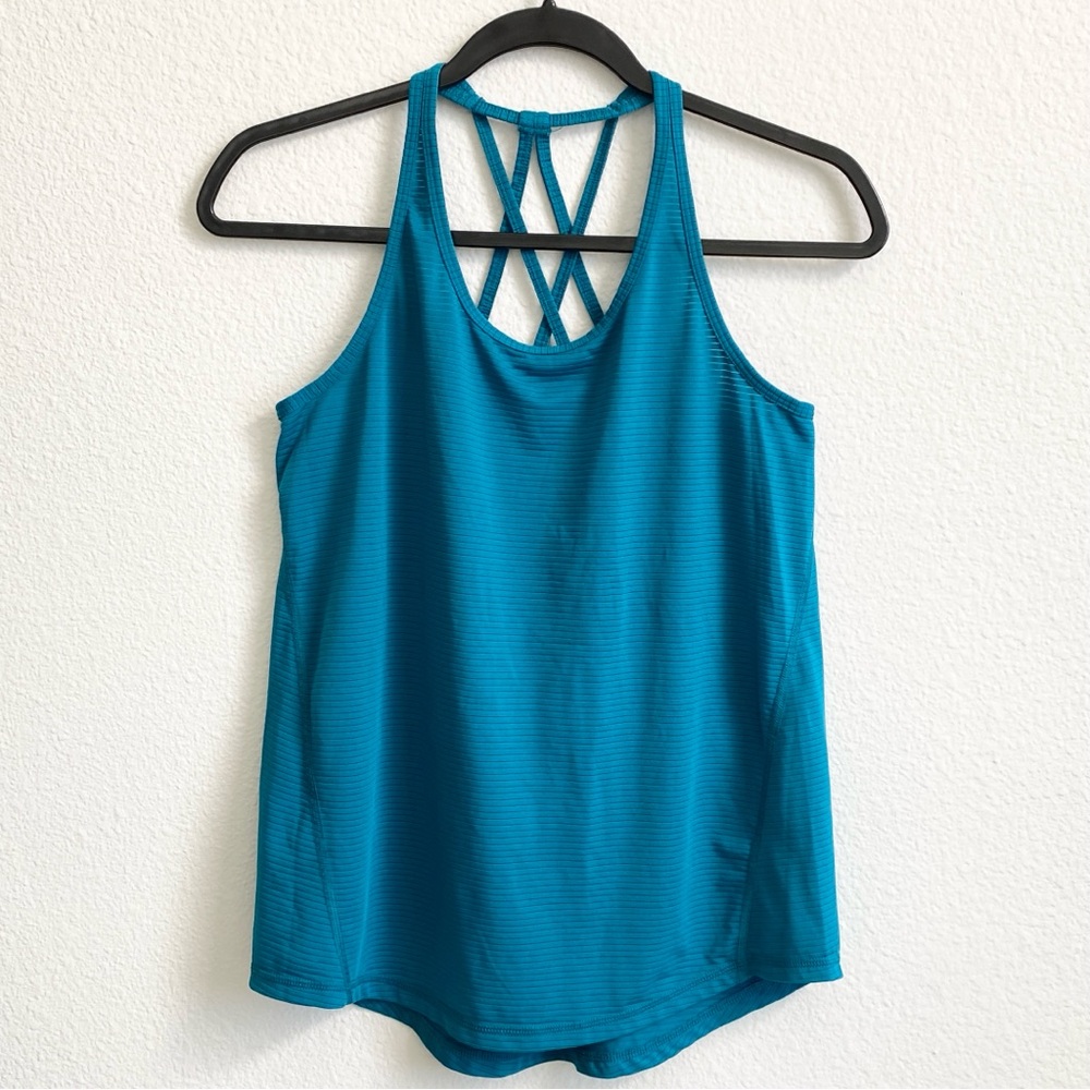 SOLD C9 by Champion Women's Teal Strappy Back Relaxed Fit Ribbed Active Tank